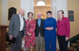 Kevin Donnelly: MD Britvic Ireland, Avril Collins: Chairperson The Marketing Society, John Fanning, Carolan Lennon: CEO eir and Mary Lambkin-Coyle UCD School of Business