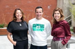 Sarah Probert Council Member with Mark Brennan Head of Marketing  Allianz and Meadhbh Quinn Chair The Marketing Society of Ireland