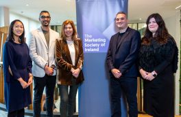 Emma Chiu Wunderman Thompson Intelligence, Amar Jacob Group M, Viv Chambers Bricolage, Aileen Carville SKMMP, with Meadhbh Quinn Chair The Marketing Society