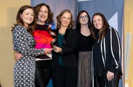 Public Policy & Social Research award winners Mary Sheahan MCCP, Kay McCarthy MCCP with Deirdre Watters - Dept. of Health with Sinead Spillane Group Head of Brand, Strategic Planning & Communications, Media Huis & Etain Kidney Head of Marketing TU Dublin