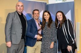 Product Innovation and NPD Research award winners Robert Clarke Director & Stephen Rust Managing Director Empathy Research with Alex Culligan, Client Director at Media Central and Etain Kidney Head of Marketing TU Dublin 