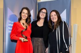 Customer Experience Research award winner Aoife Marron Associate Director Red C Research with Sinead Spillane Group Head of Brand, Strategic Planning & Communications Mediahuis &Etain Kidney Head of Marketing TU Dublin